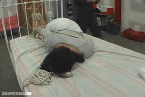www.escapevideos.com - Charlotte Gagged Bound Bed 2 thumbnail